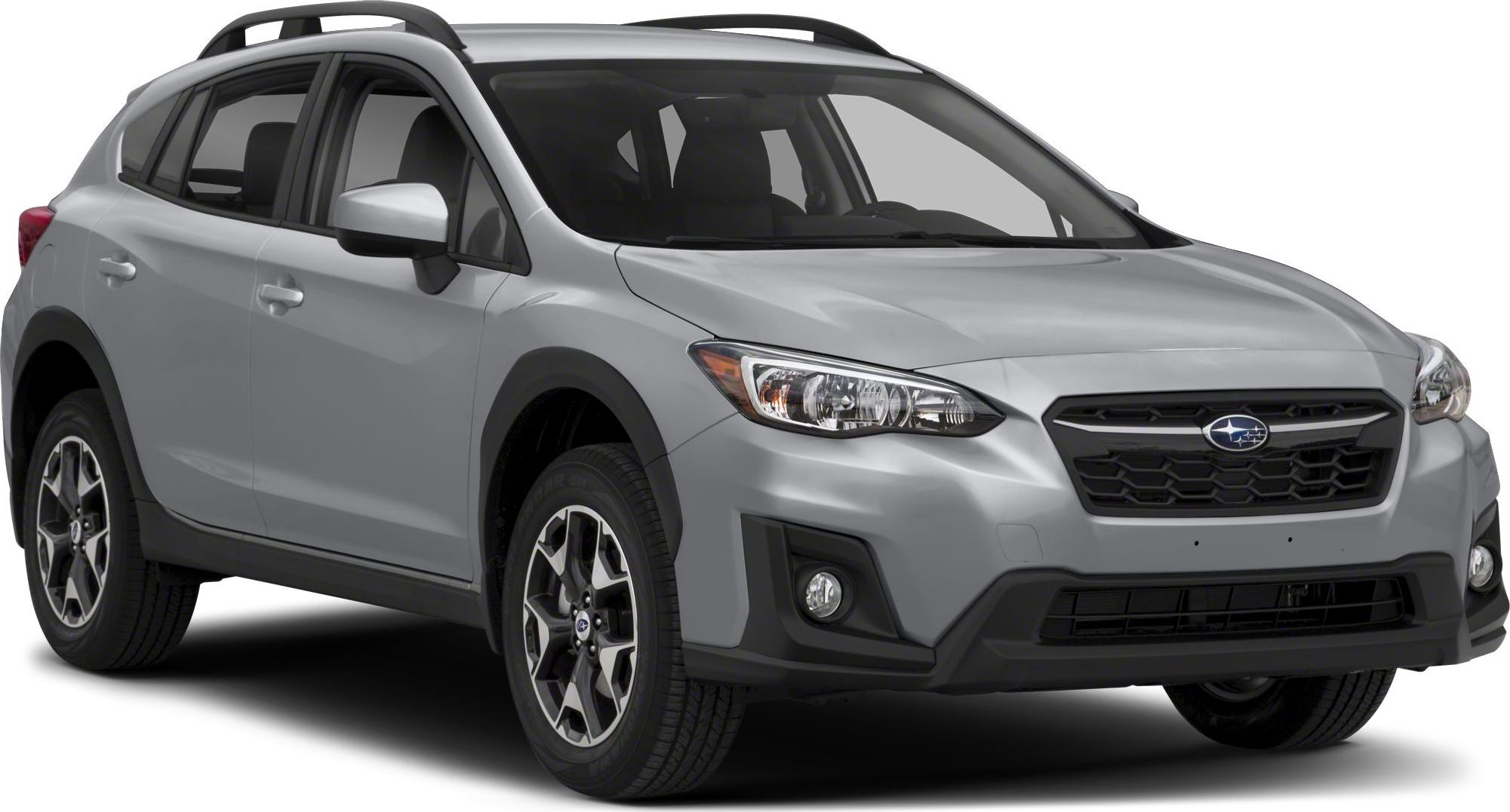 Silver crossover SUV with roof rails and bold front grille