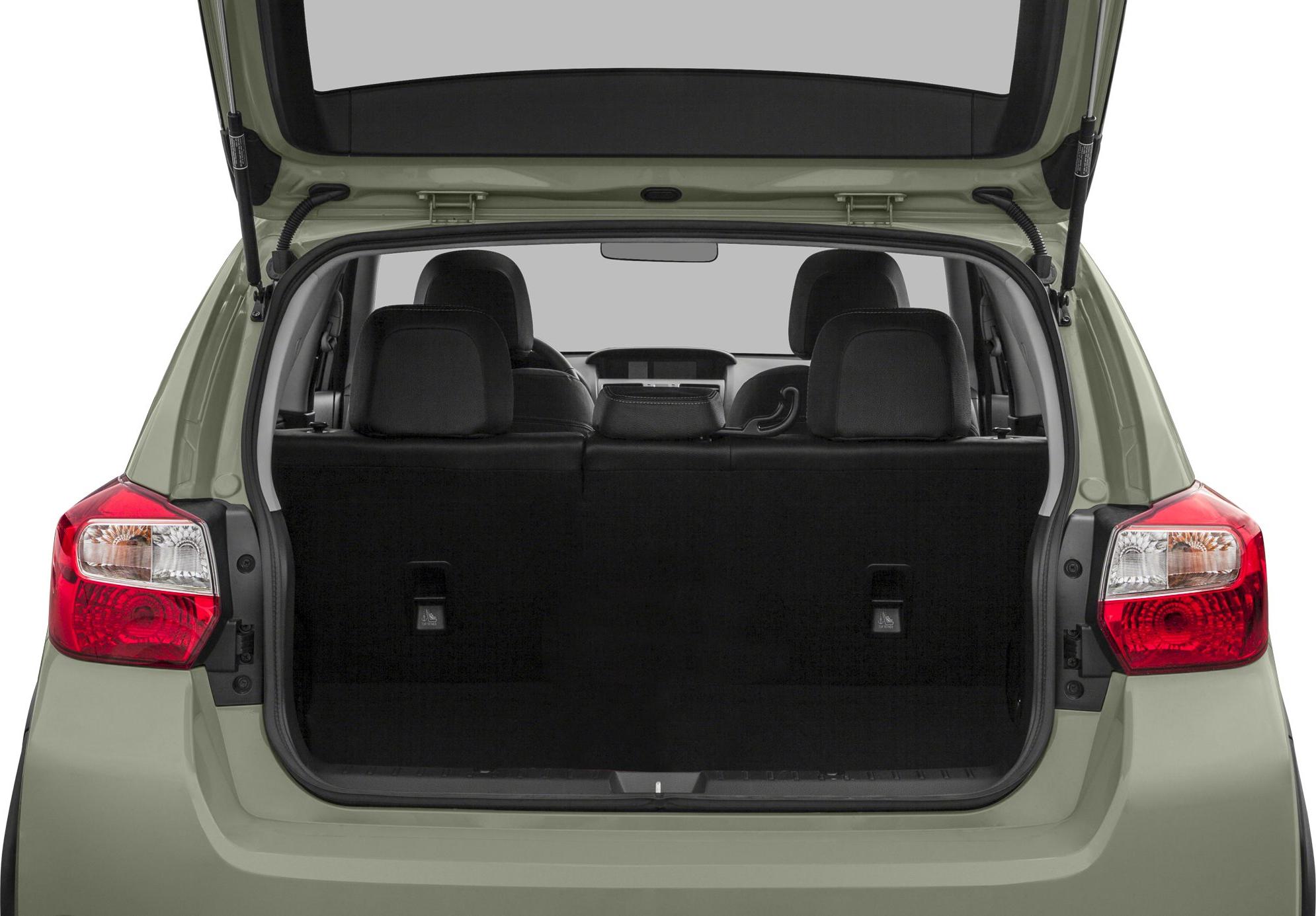 Open hatchback trunk with rear seats visible