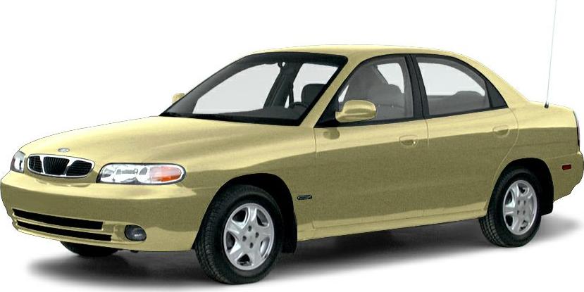 Sedan with front and side visible, showing headlights and wheels