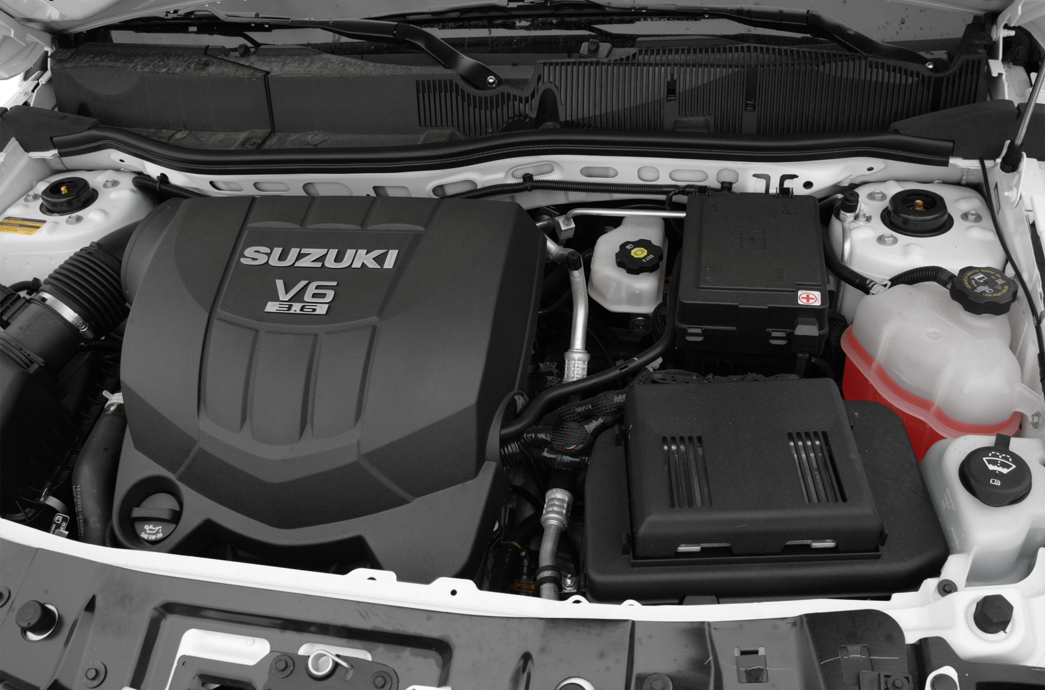 3.6L V6 engine with Suzuki branding and engine bay components