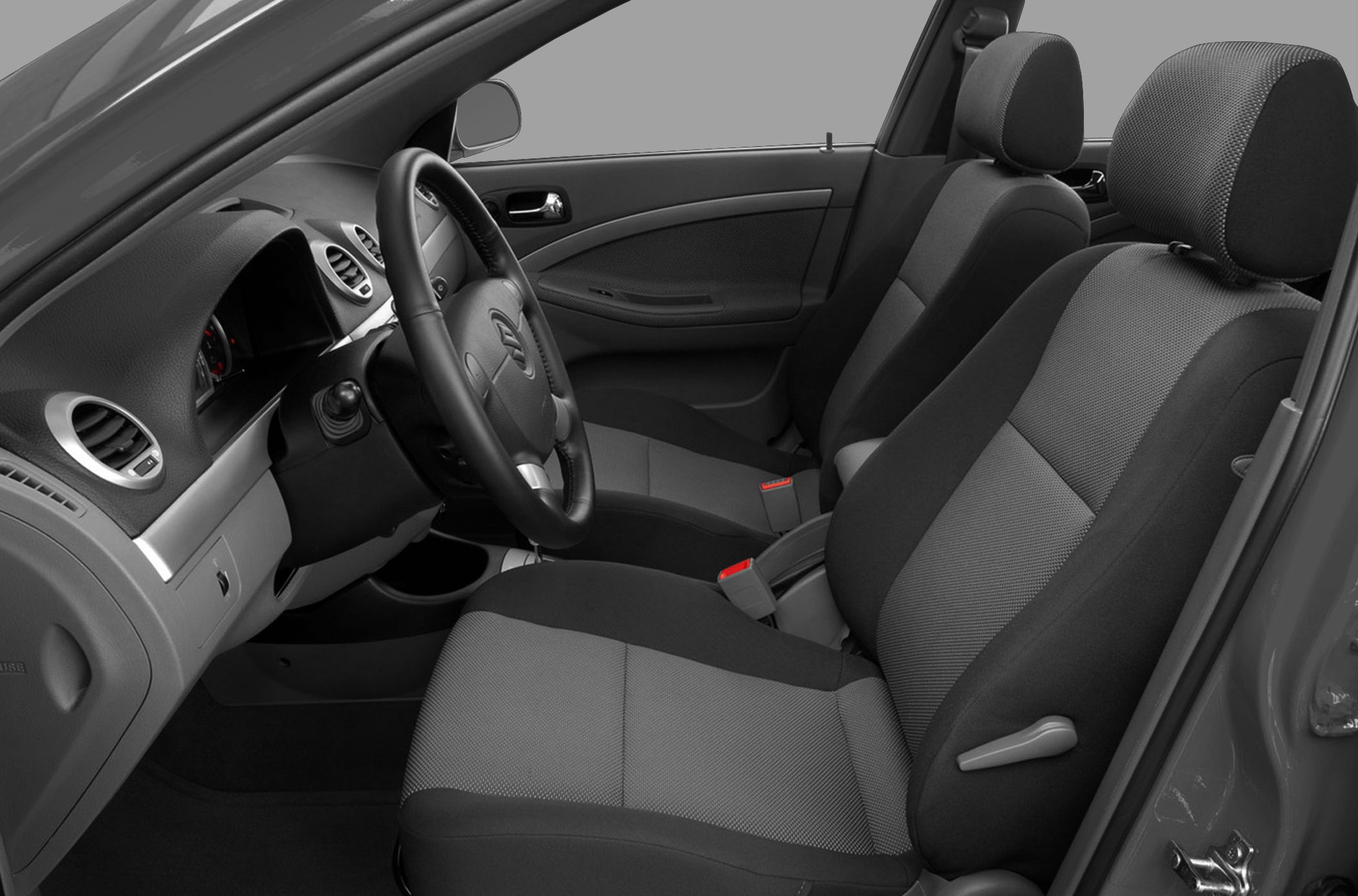 front interior dashboard steering wheel fabric seats