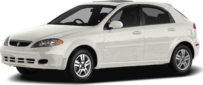 White 5-door hatchback with tinted windows and alloy wheels