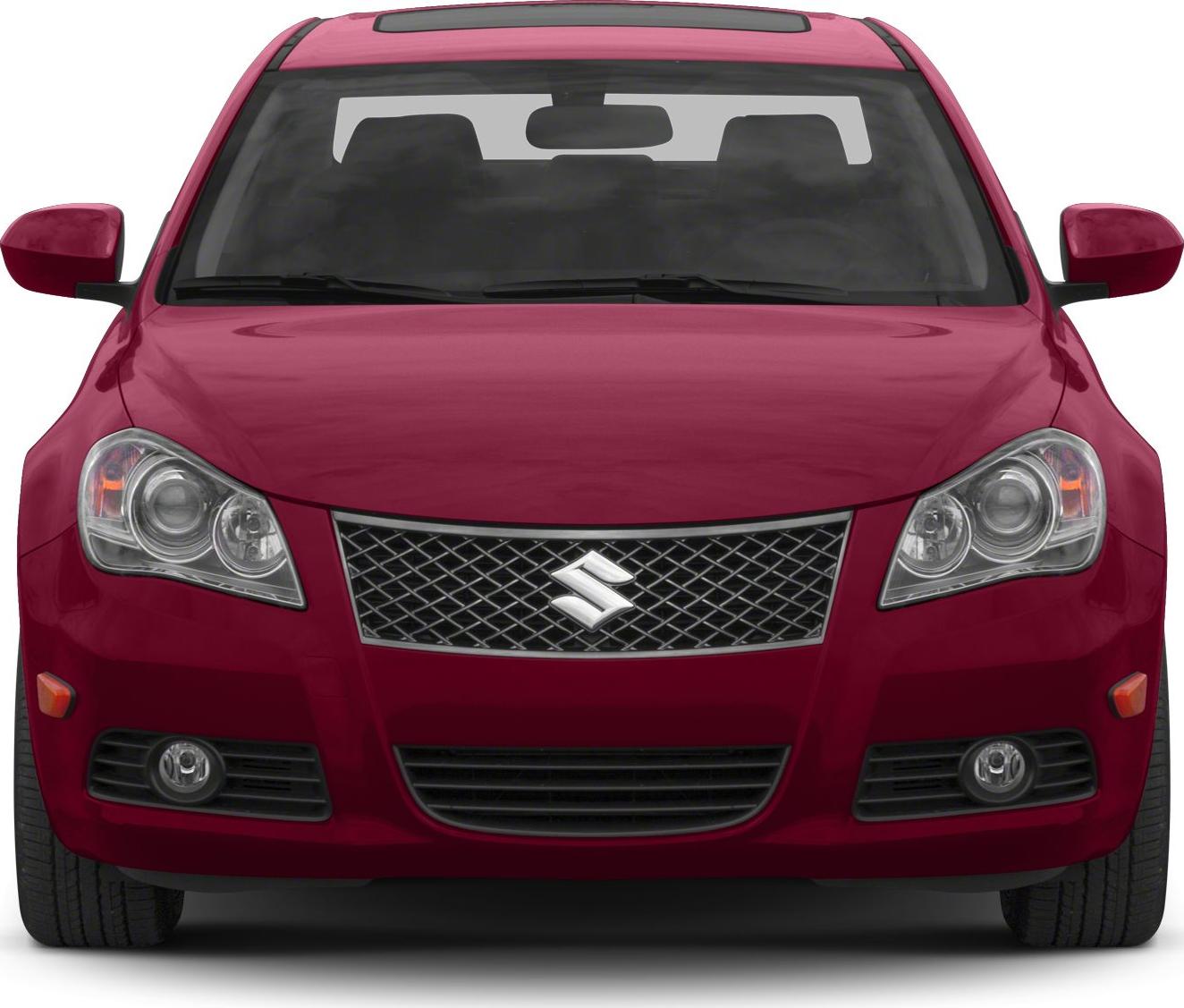 Front view with distinct headlights and mesh grille