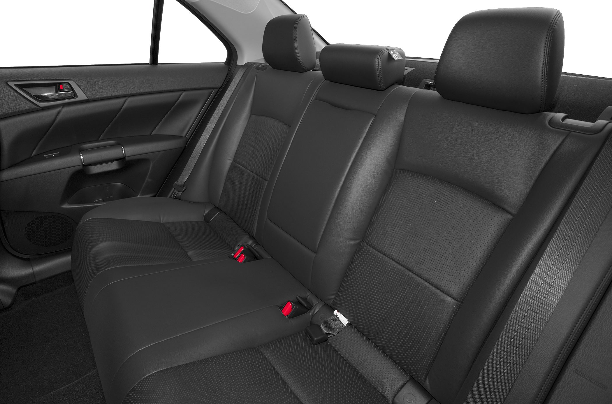 Rear interior leather seats and seat belts
