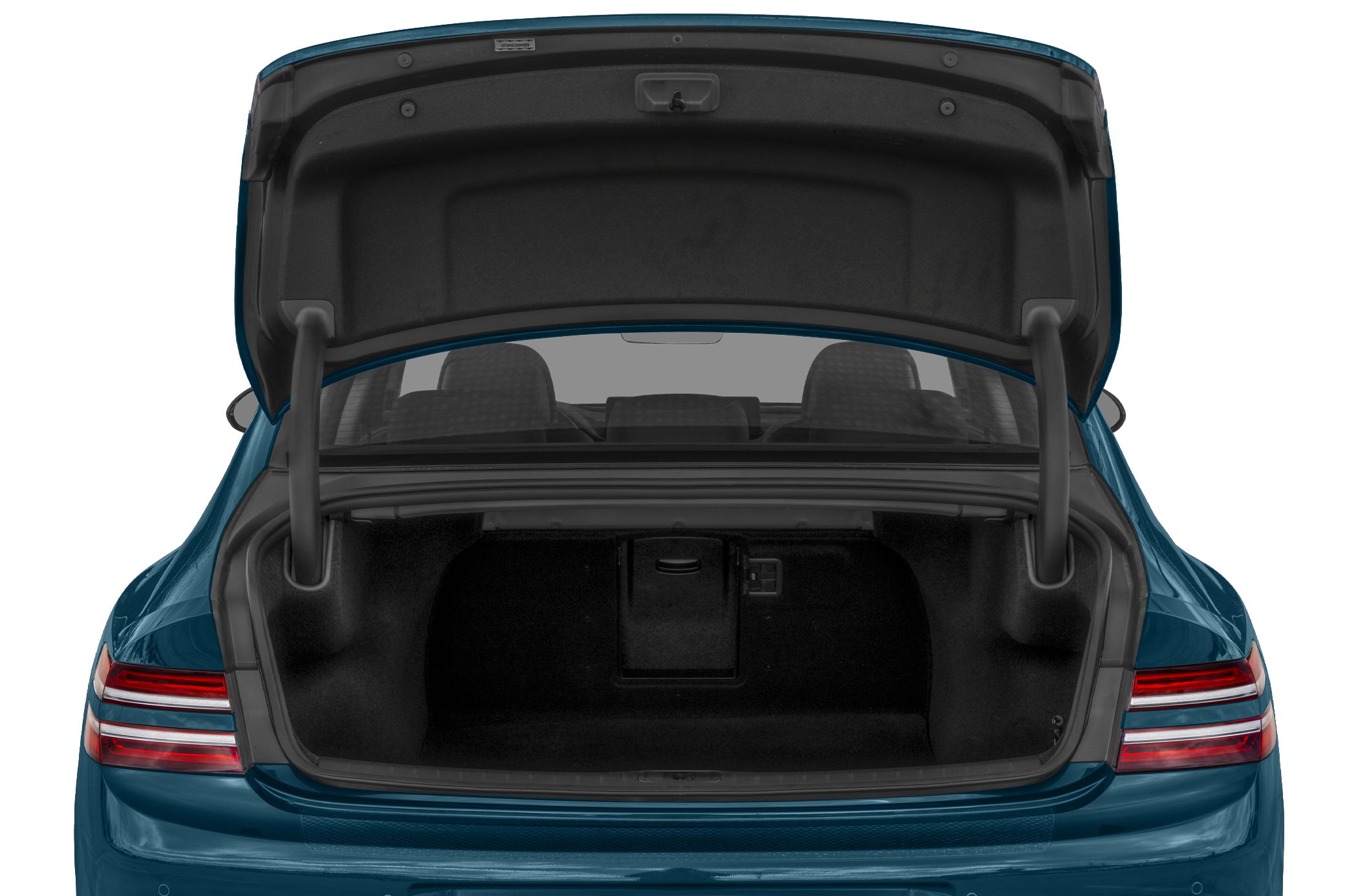 Open trunk with spacious rear storage and tail light details