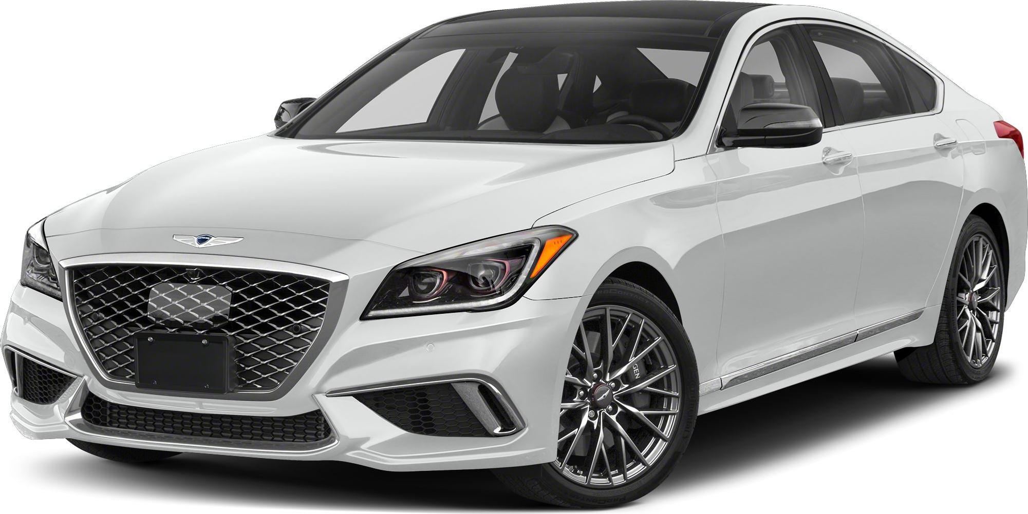 Front view with large signature grille and LED headlights