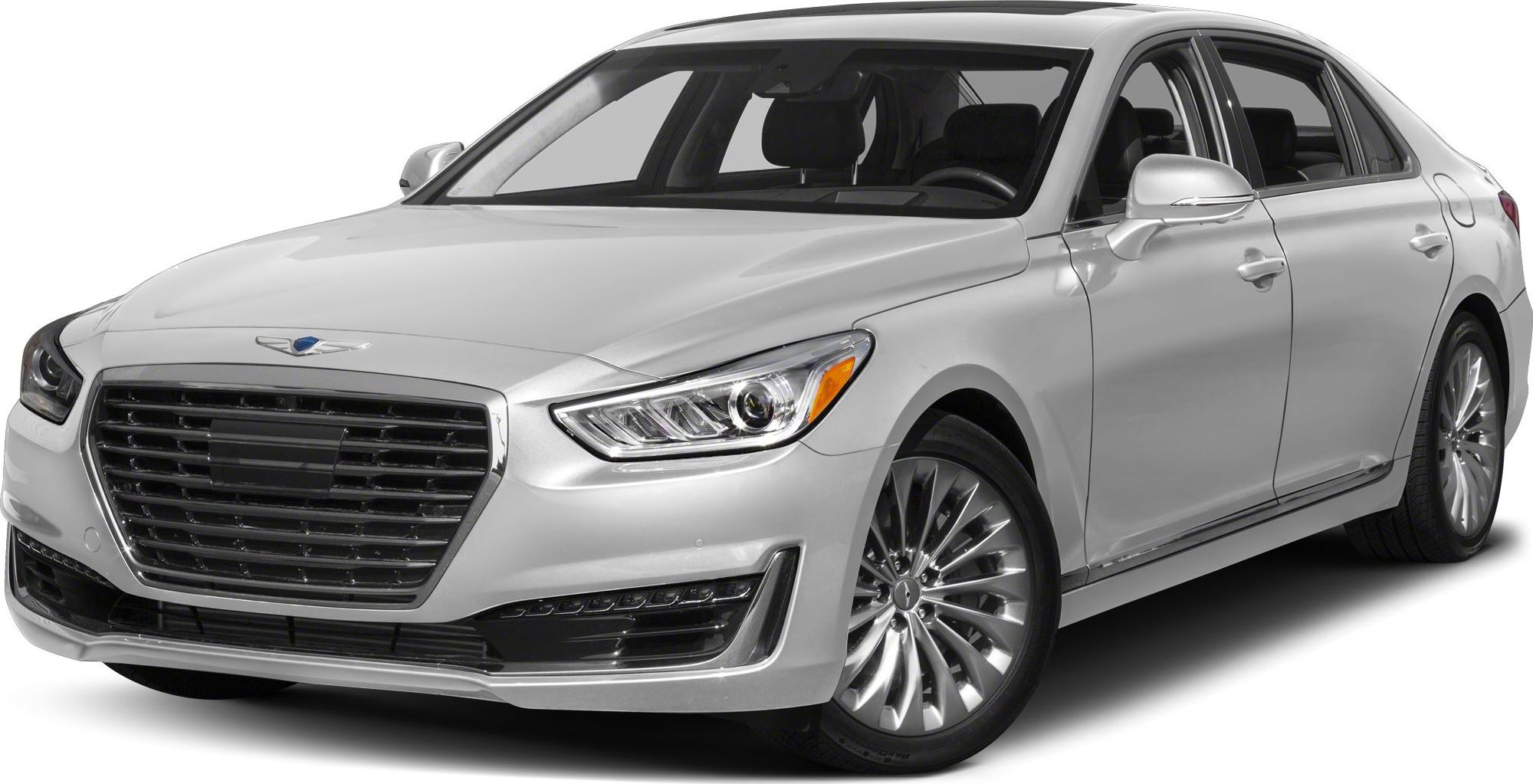Front and side exterior of a silver luxury sedan with distinctive grille and sleek headlight design