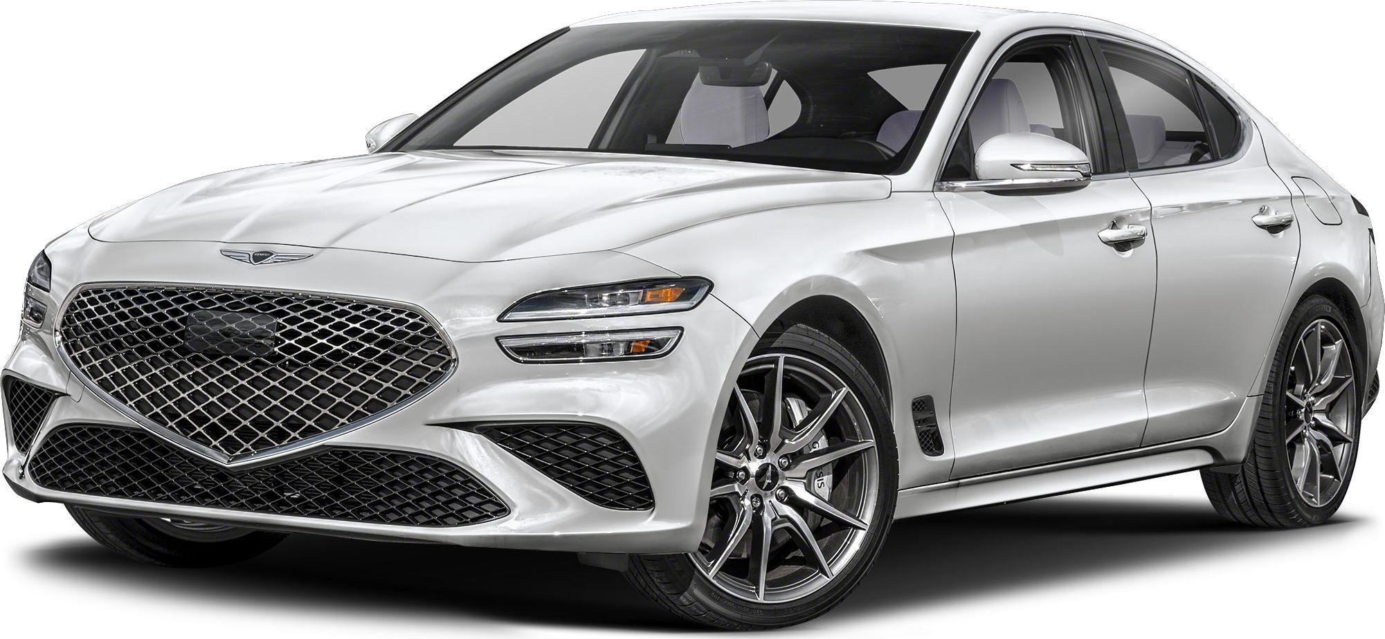 Front view with distinctive grille, LED headlights, and alloy wheels