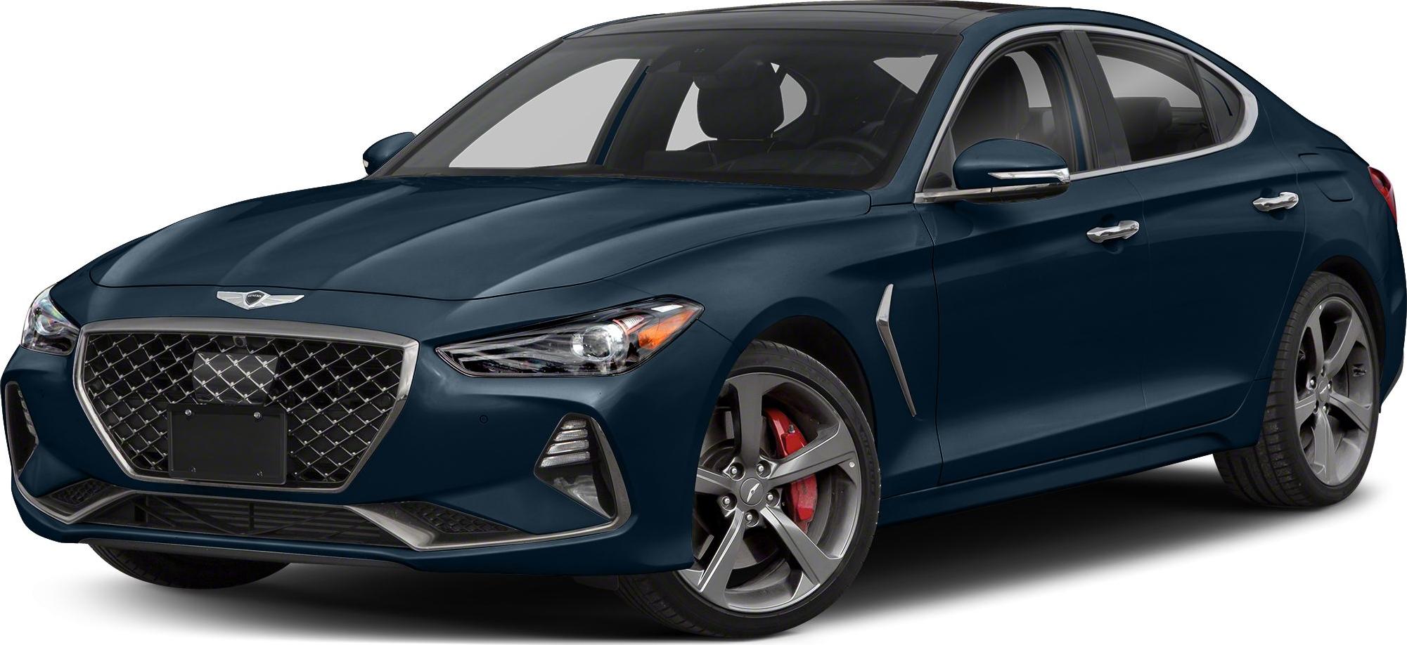 Front view showing large grille and alloy wheels with red brake calipers