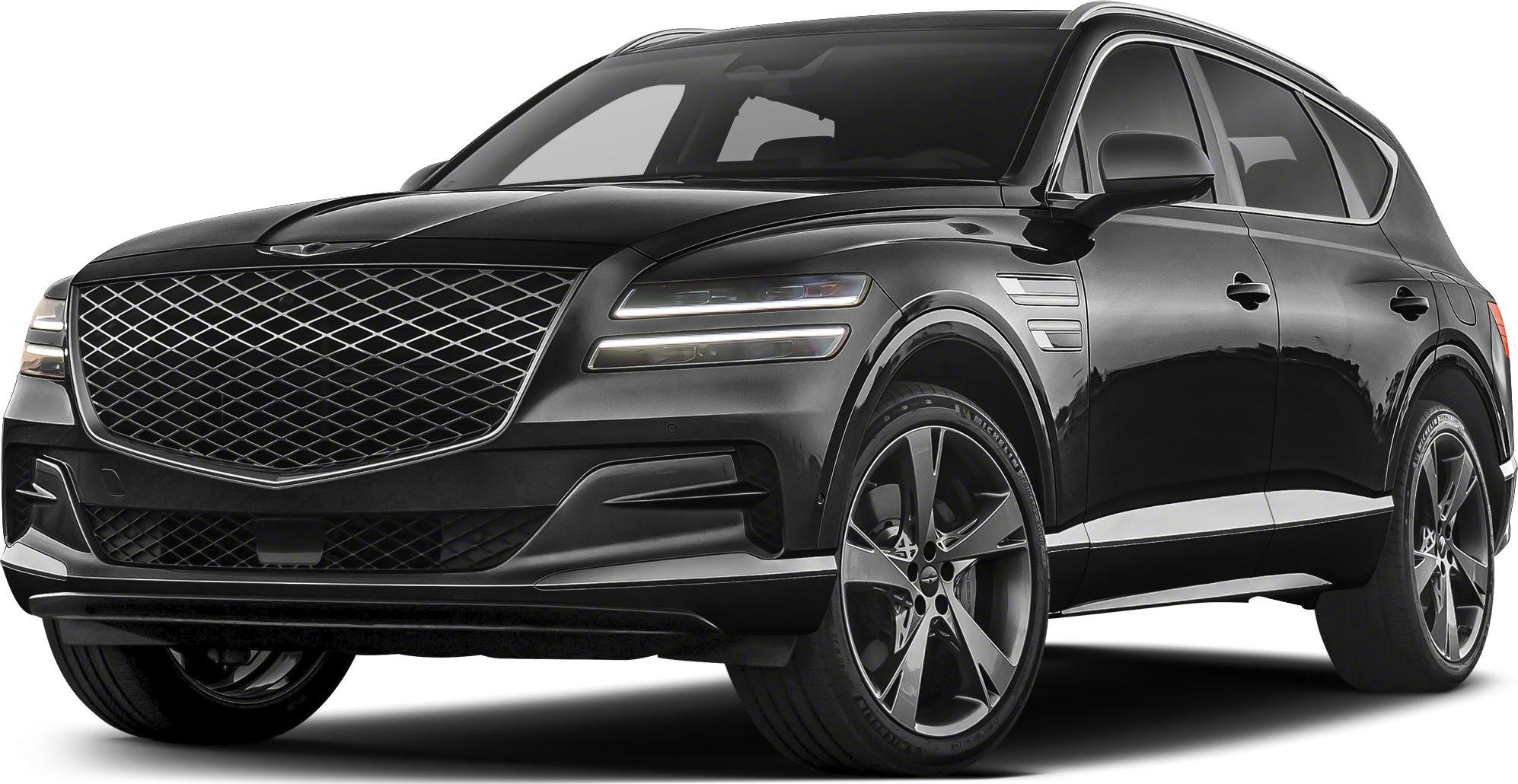 Black SUV with diamond mesh grille and dual horizontal LED headlights