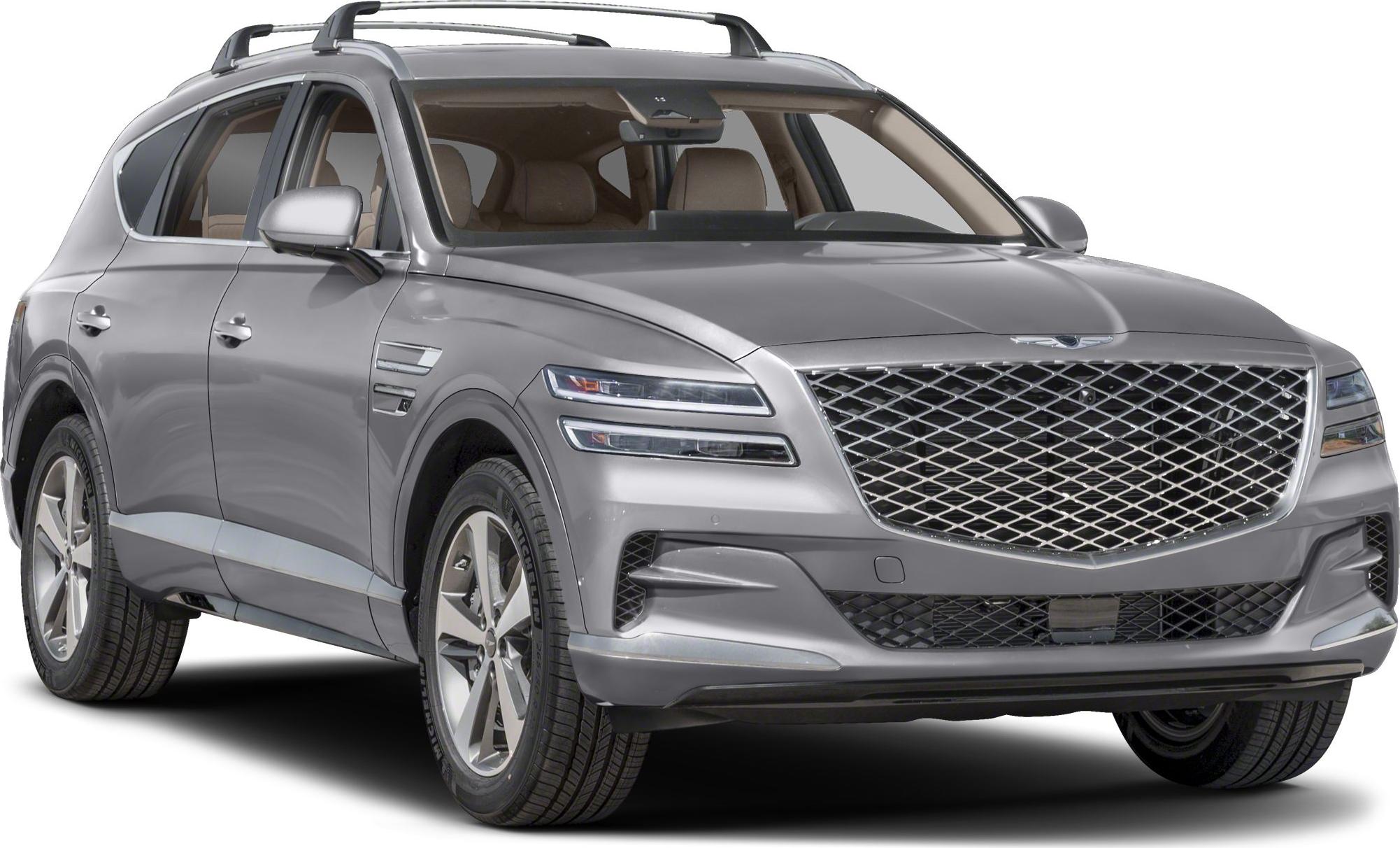 Front angle showing double LED headlights and chromed mesh grille