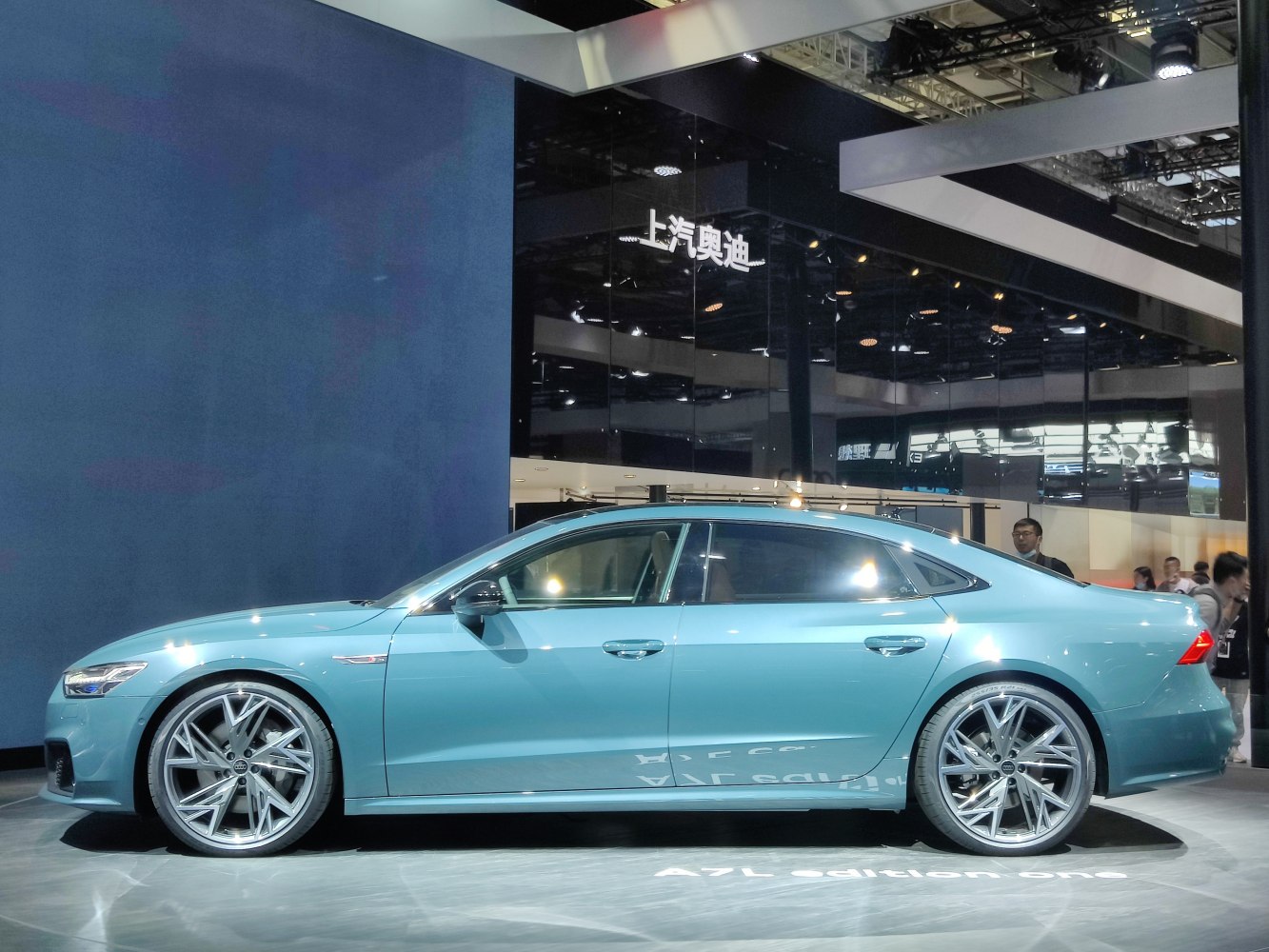 Sleek sedan side profile with stylish alloy wheels