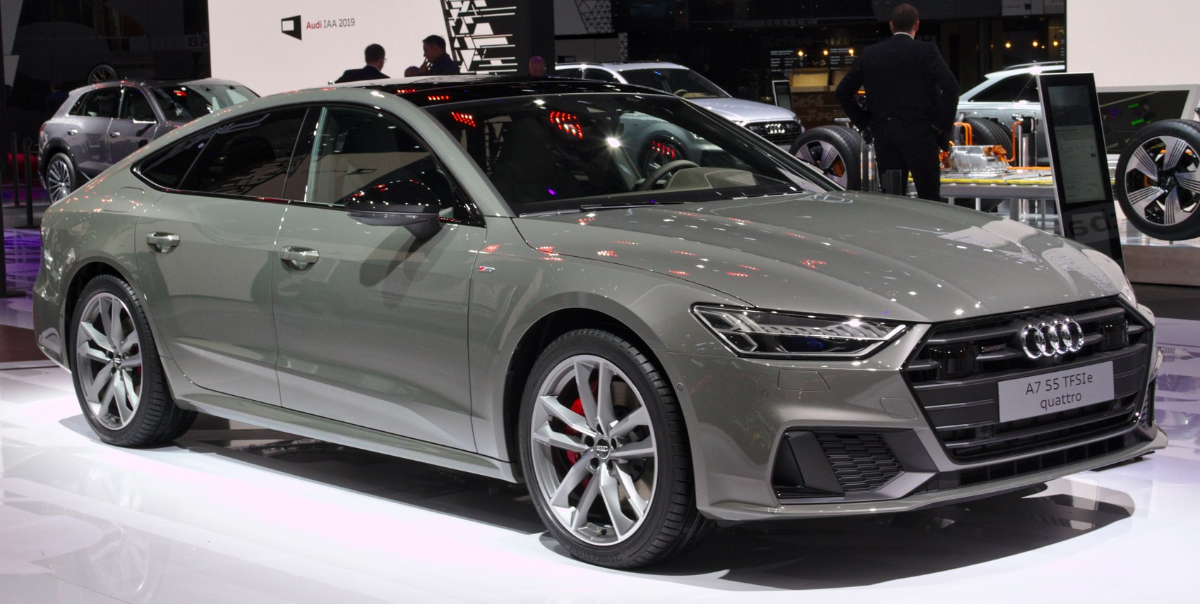 Sleek front side view with LED headlights and alloy wheels