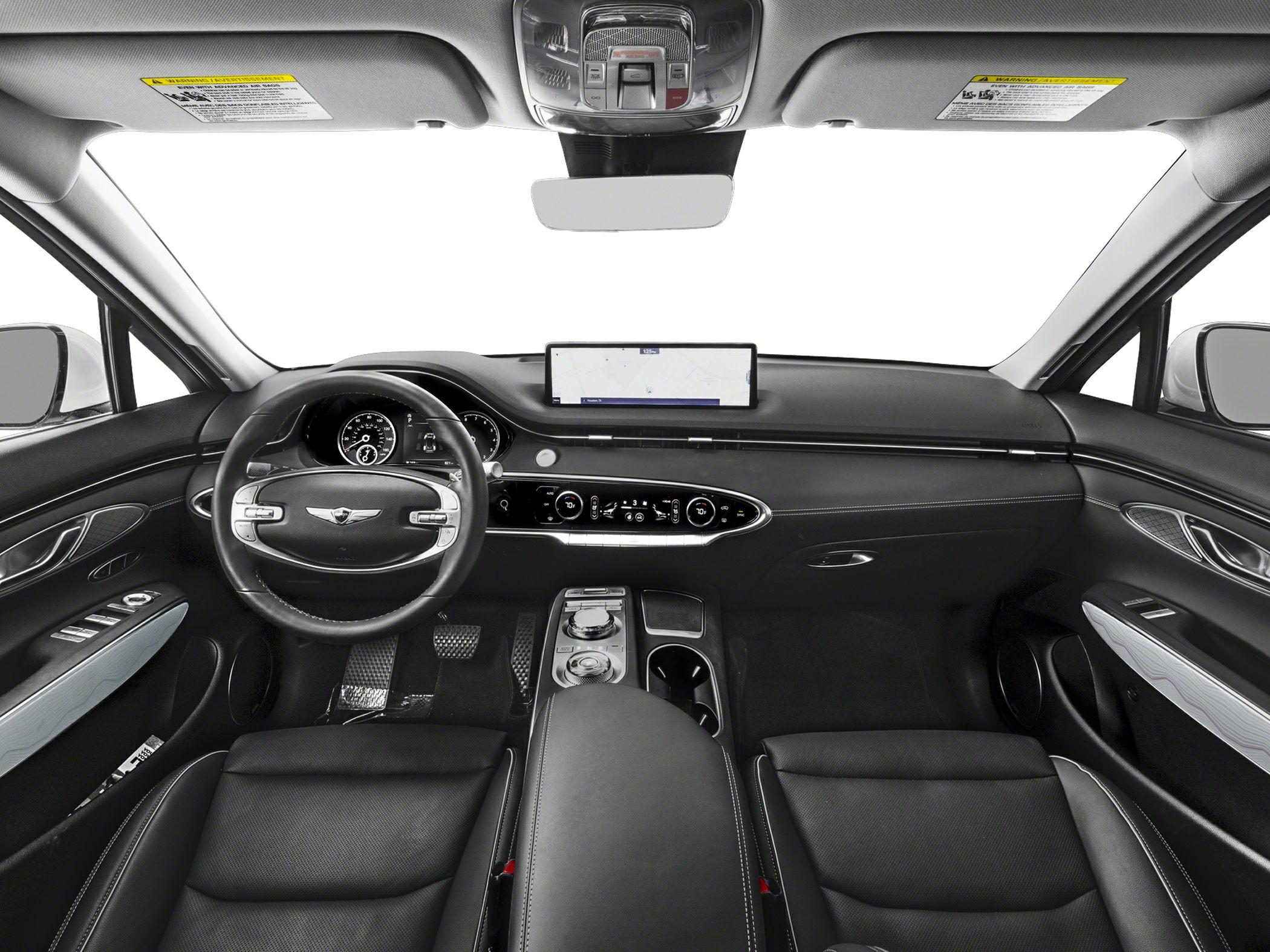 Digital instrument cluster and widescreen touchscreen with modern controls