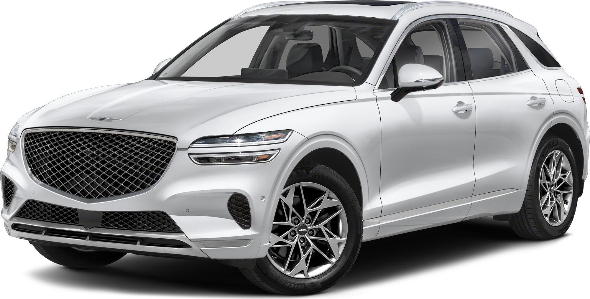 White luxury SUV with diamond grille and split LED headlights