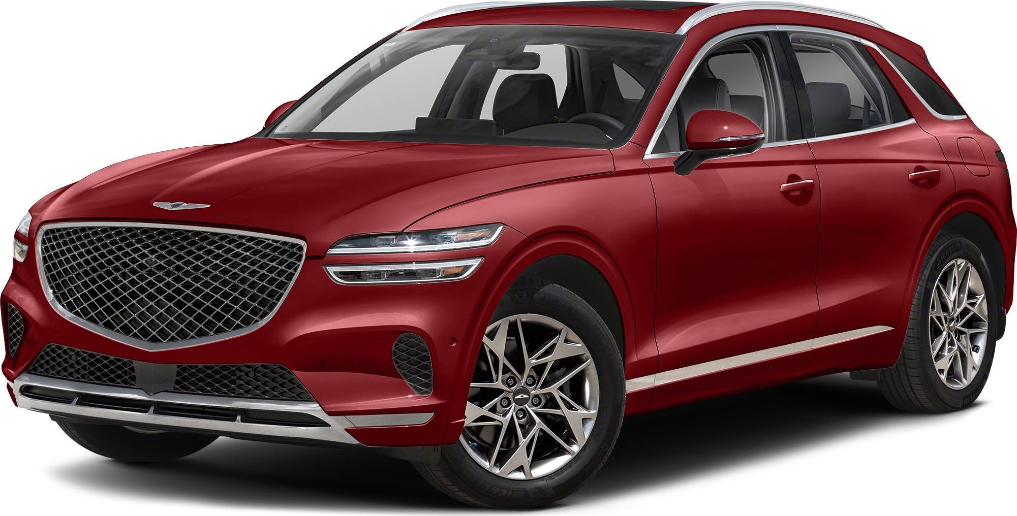 Large mesh grille, sleek LED headlights, multi-spoke alloy wheels.