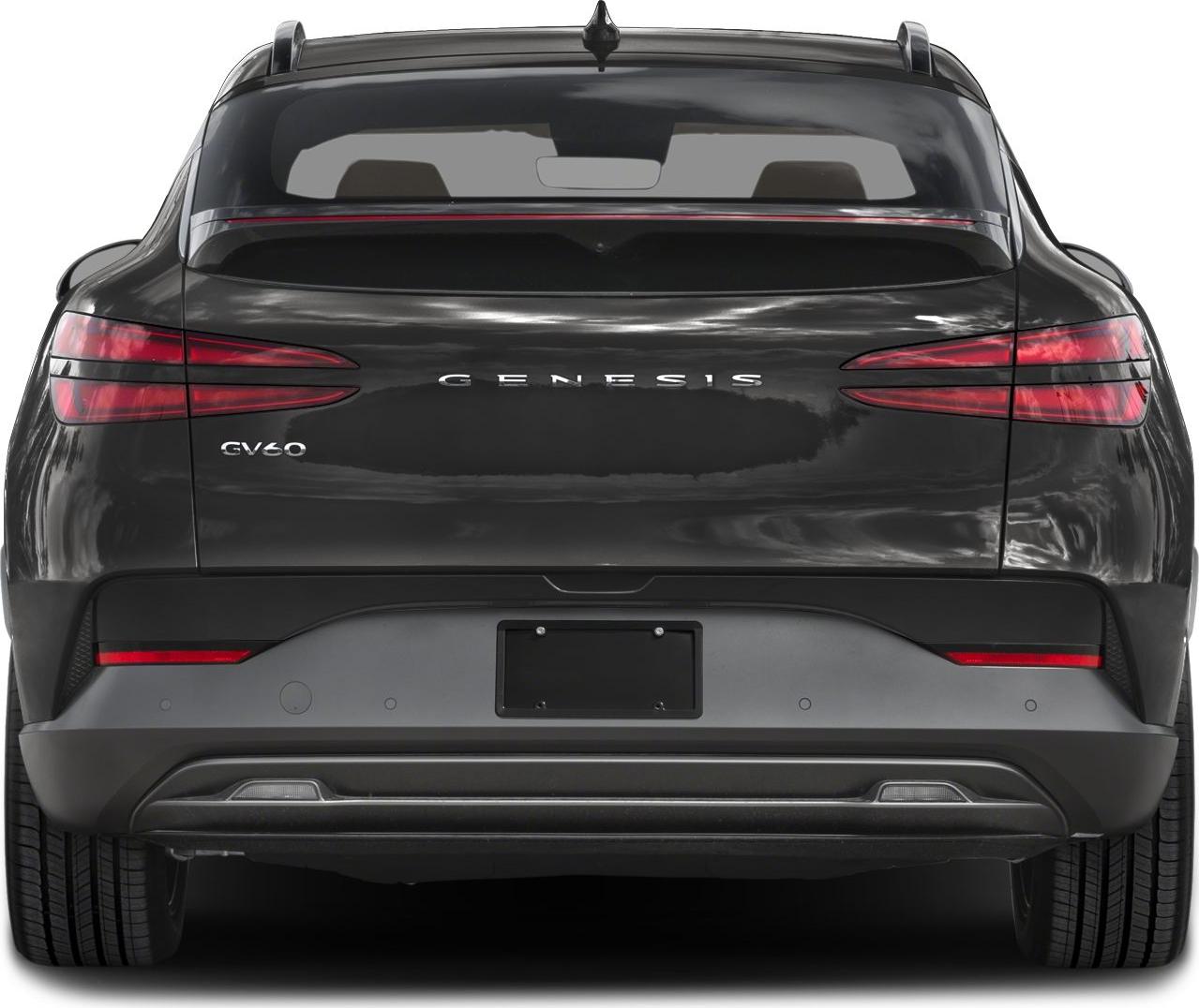 Rear view with sleek LED taillights and modern electric SUV design