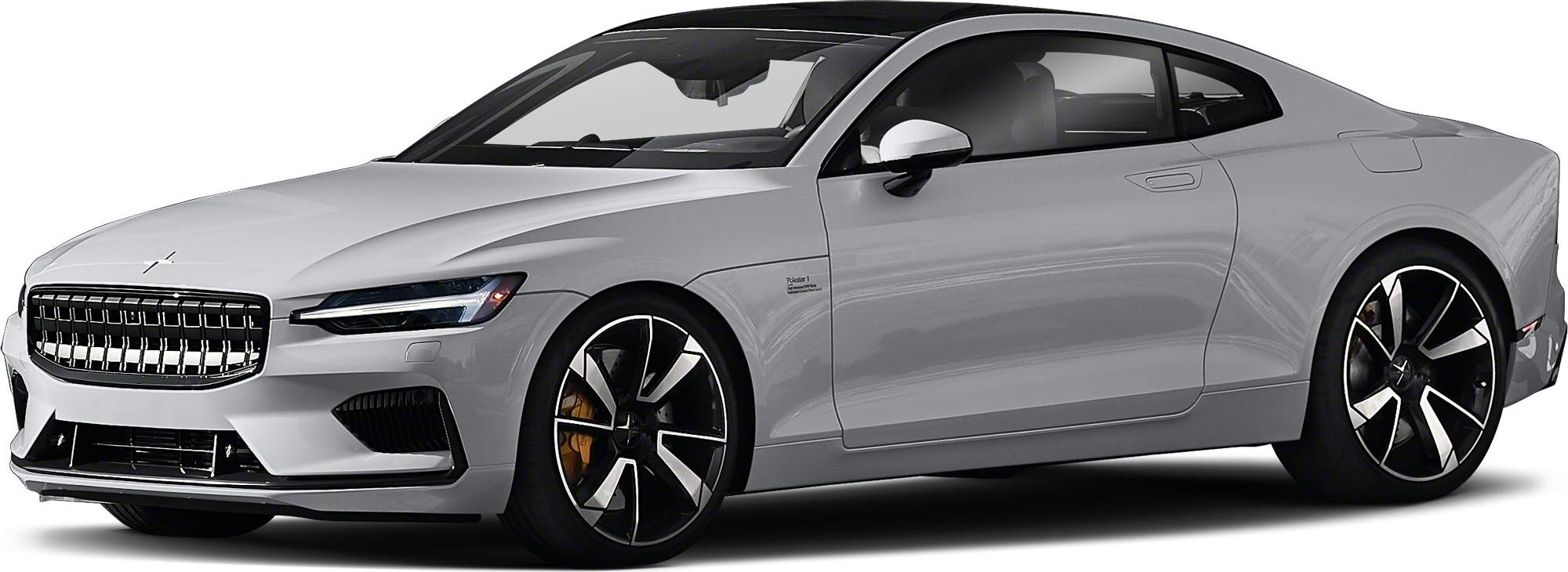 Side front view of a coupe with LED headlights and alloy wheels