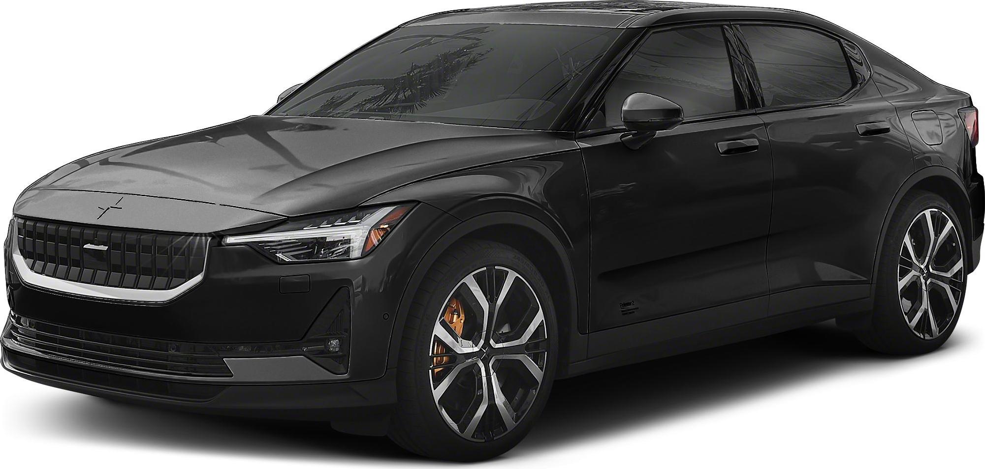 Black electric vehicle front side with LED headlights and grille