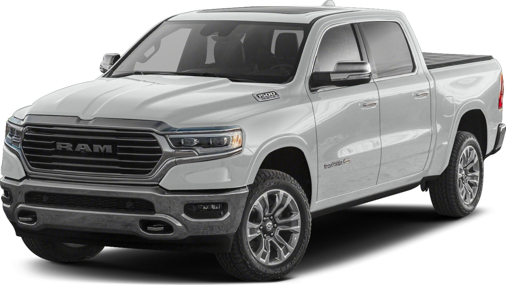 Front and side view of pickup with prominent grille and alloy wheels