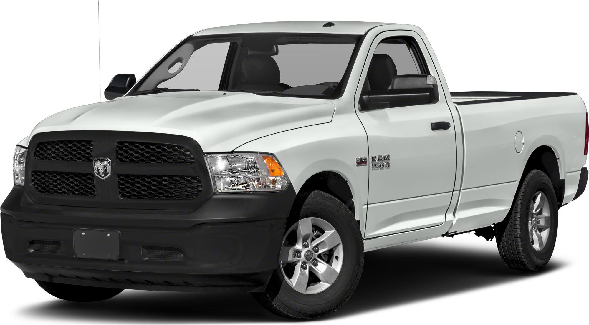 Front and side view of a white pickup truck with black grille and silver wheels