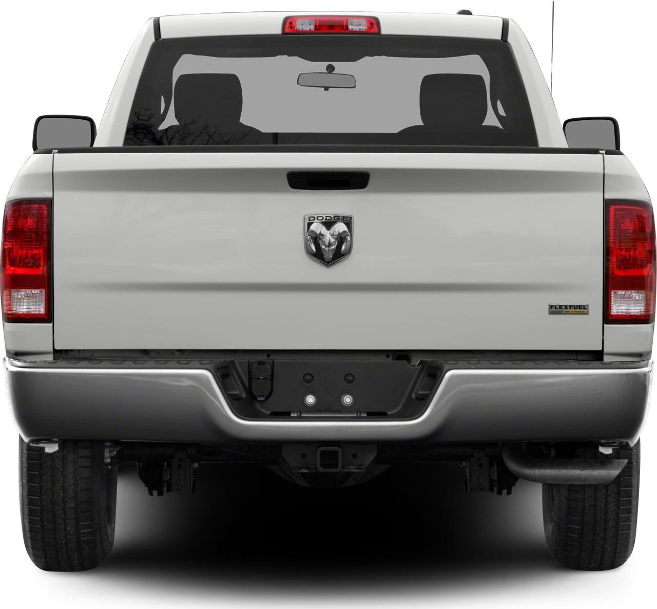 Rear view with tailgate, taillights, and FlexFuel badge