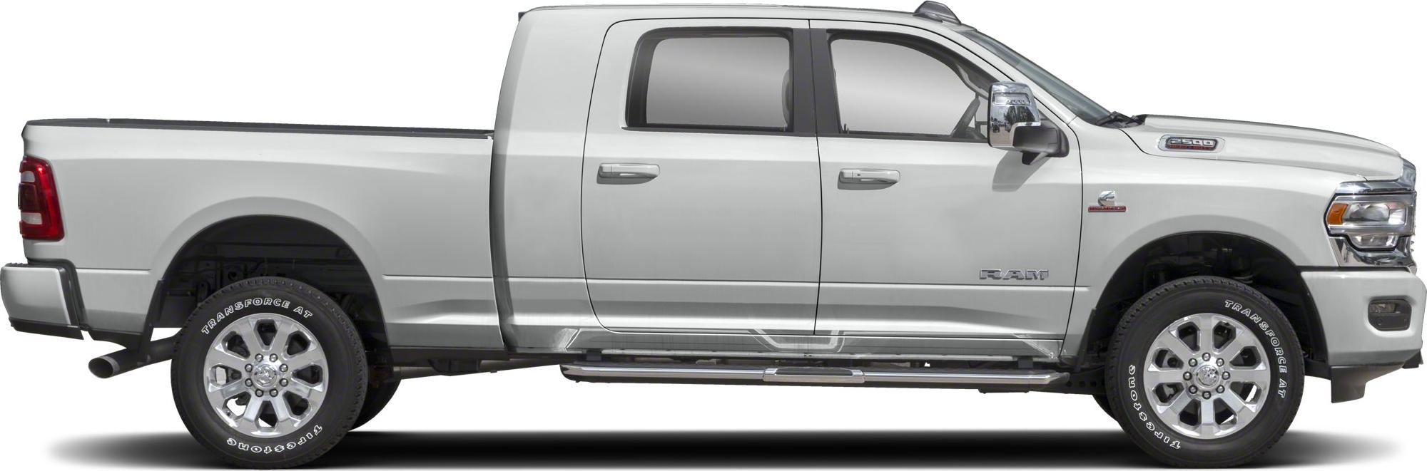 side profile of extended cab pickup truck with alloy wheels