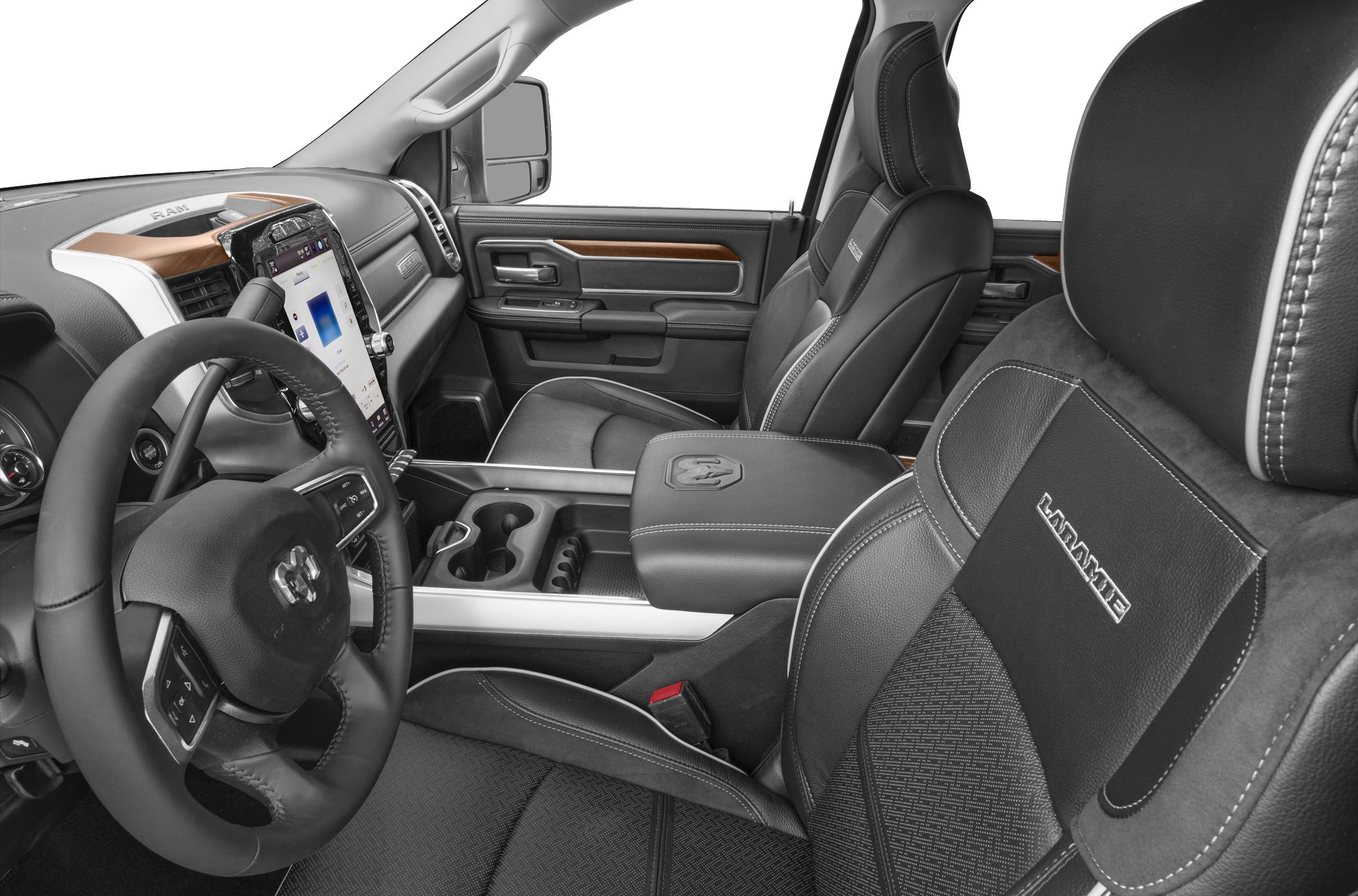 Luxury leather seats and large central touchscreen display