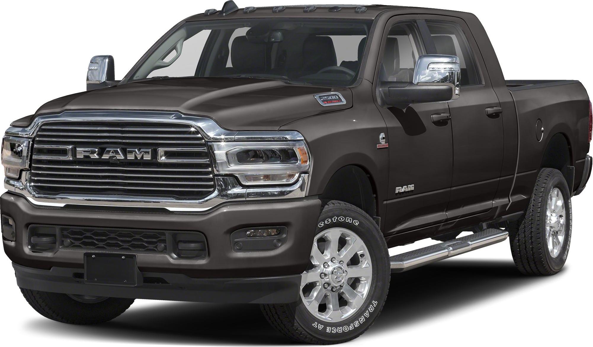 Heavy-duty pickup with bold chrome grille and large wheels