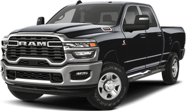 Heavy duty pickup with crew cab and aggressive front grille