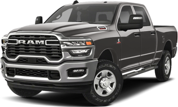 Bold grille and rugged front side view of a heavy-duty pickup truck.