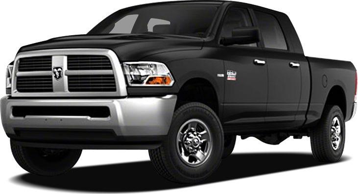 Front three-quarter view of a heavy-duty pickup with extended Mega Cab.