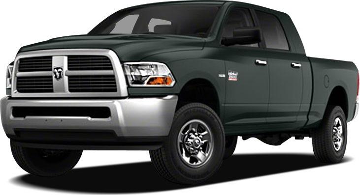 Front and side view of heavy duty pickup with rugged grille and extended cab.