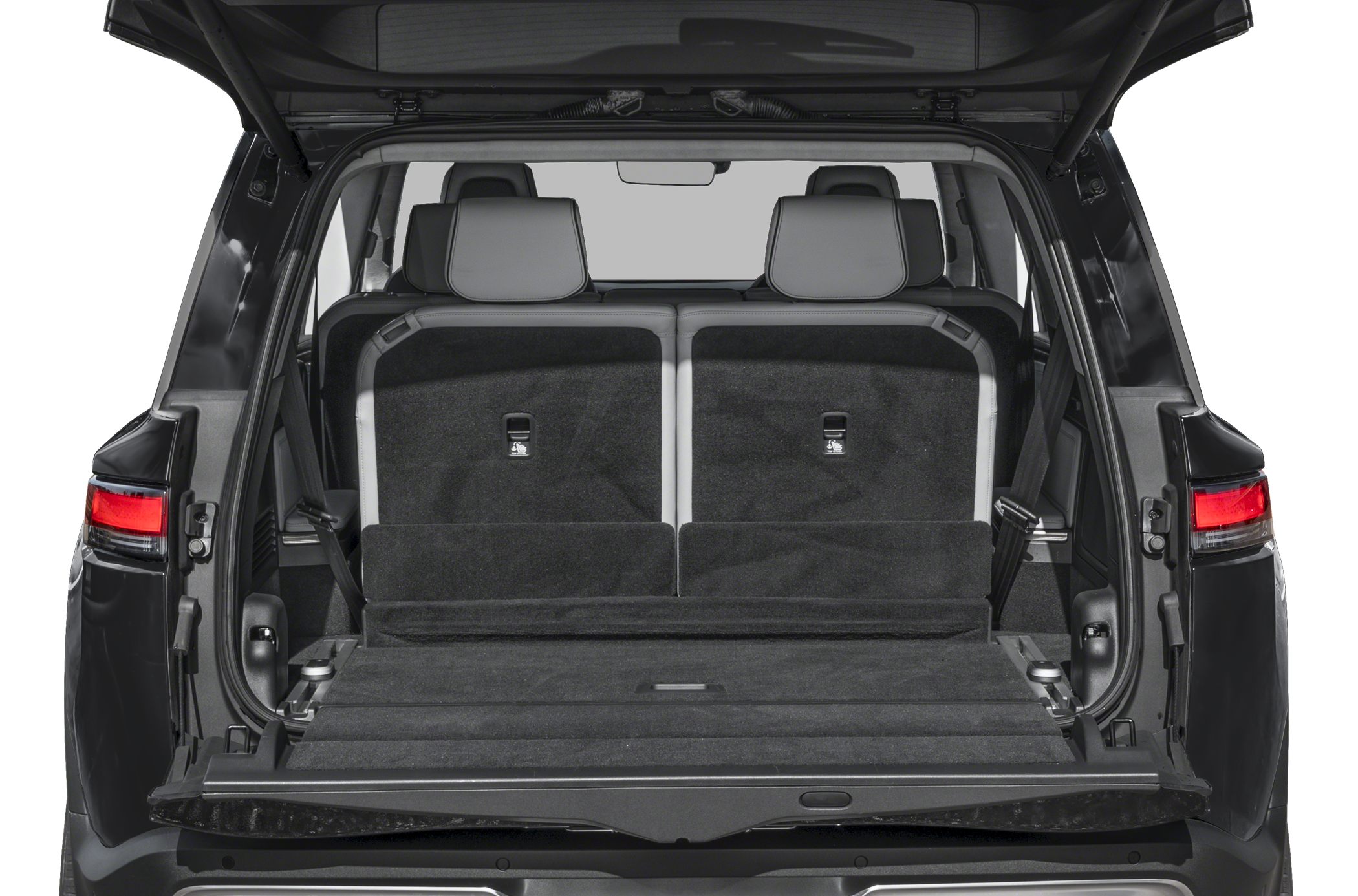 Rear cargo area with foldable seats and spacious storage