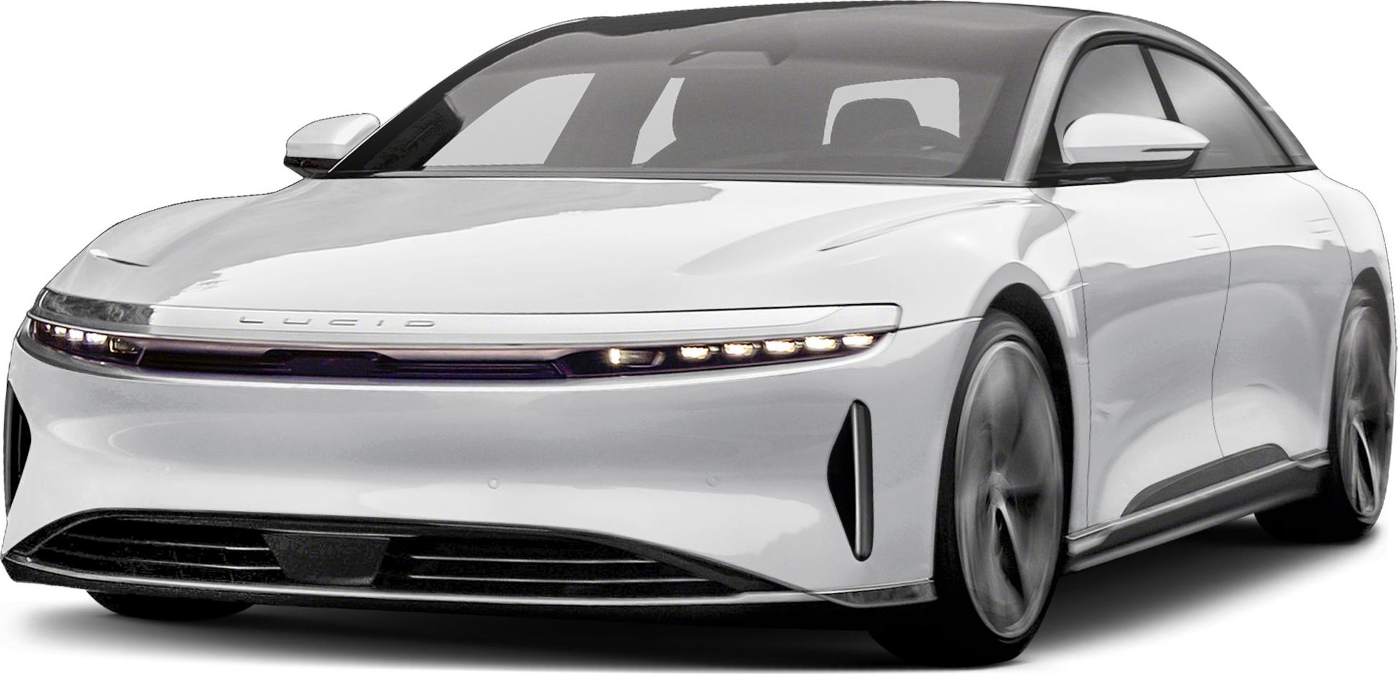 Front view with sleek LED headlights and aerodynamic design
