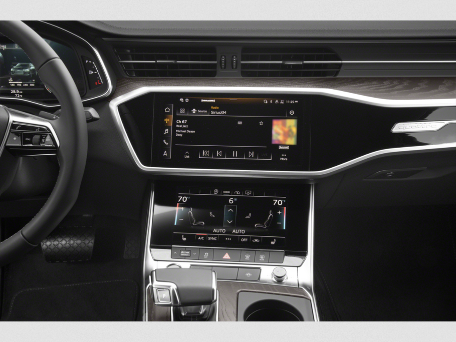 Dual touchscreen infotainment and climate control system