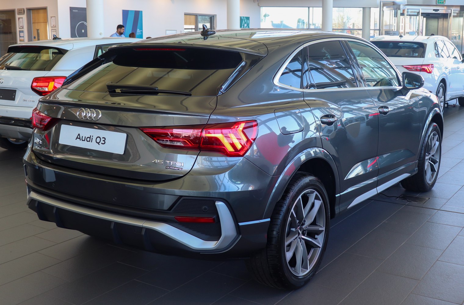 Sportback SUV rear design with distinctive tail lights and alloy wheels