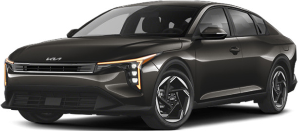 Front and side view with LED daytime running lights and alloy wheels
