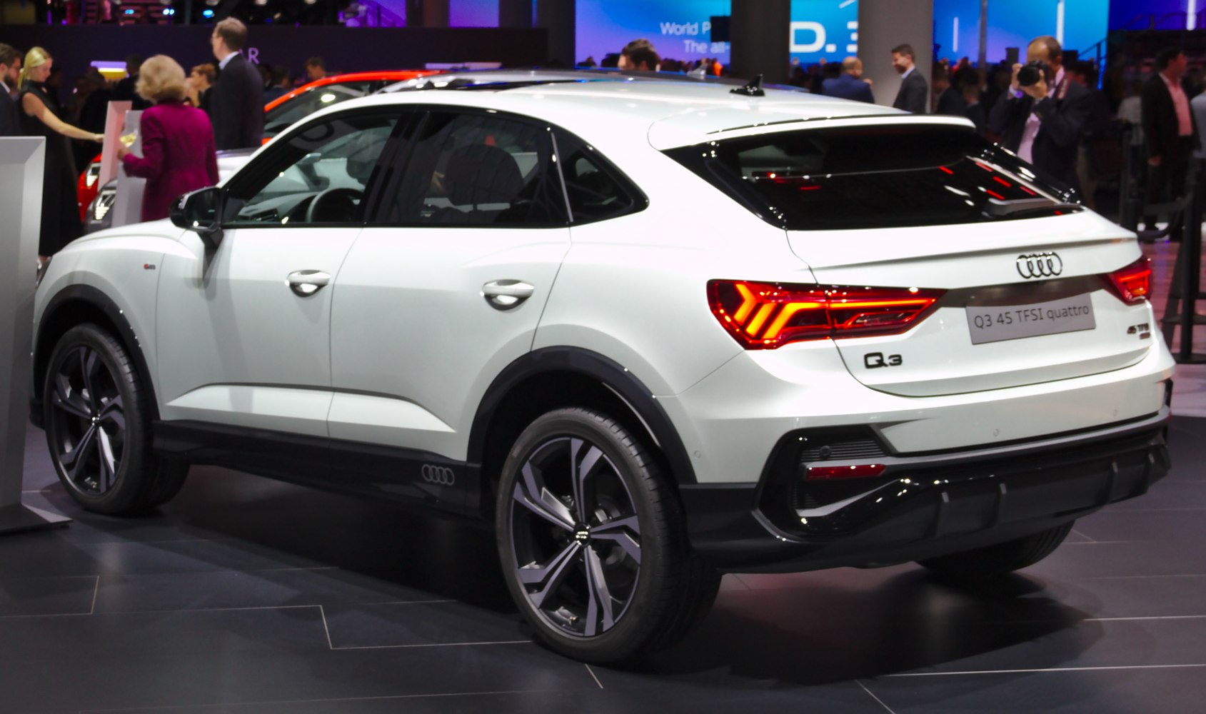 Rear side profile with LED taillights and sporty SUV design