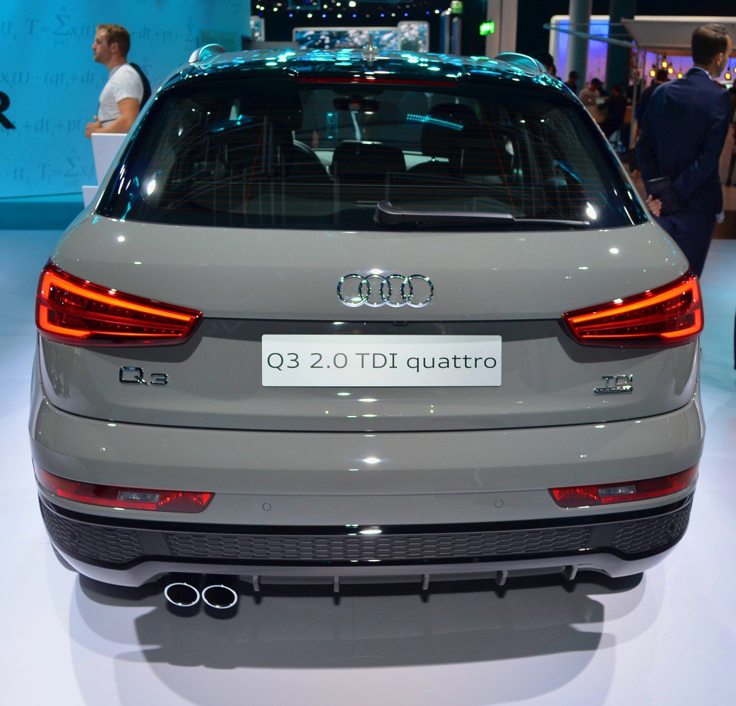 Rear view with LED tail lights and dual exhaust tips
