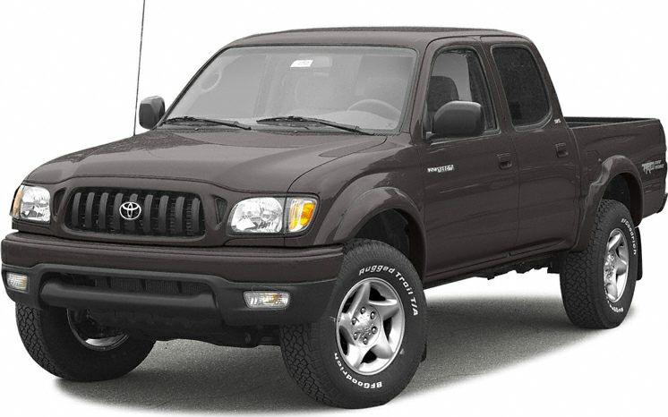 Front three-quarter view of mid-size double cab pickup with rugged tires