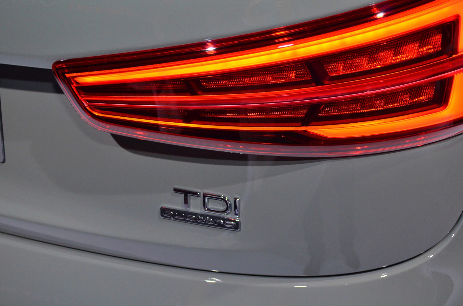Rear LED tail light and TDI Quattro badge detail