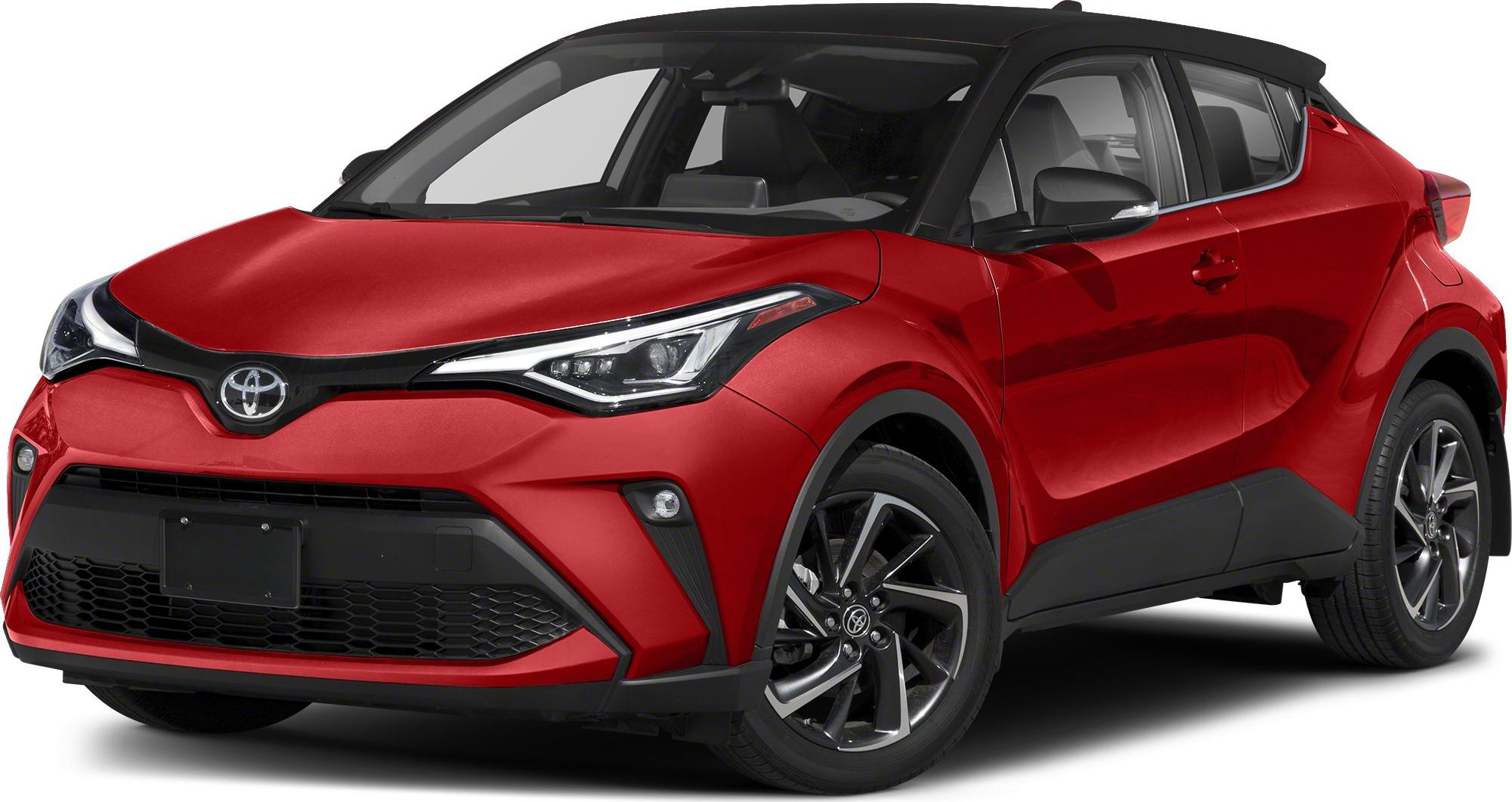 3/4 front-left view, Supersonic Red W / Black Roof
