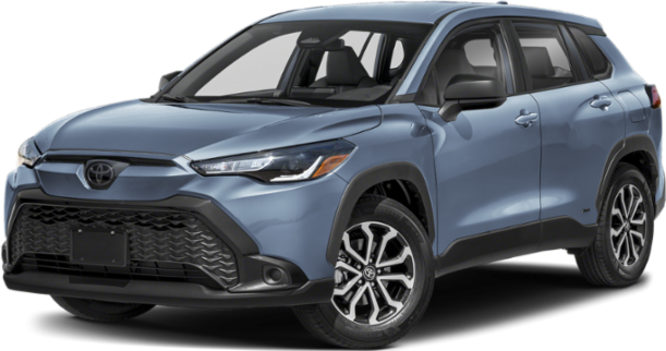 Front and side view of SUV with alloy wheels and sleek design
