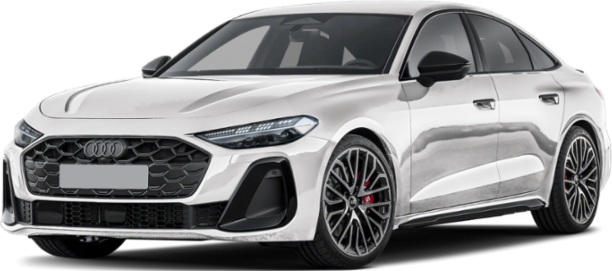 LED headlights and sporty front grill with aerodynamic lines.