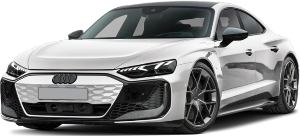Front view with sharp LED headlights and aerodynamic aggressive design.