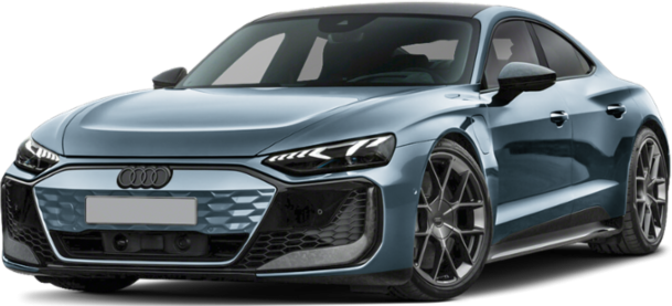 Front view with aerodynamic design and LED headlights