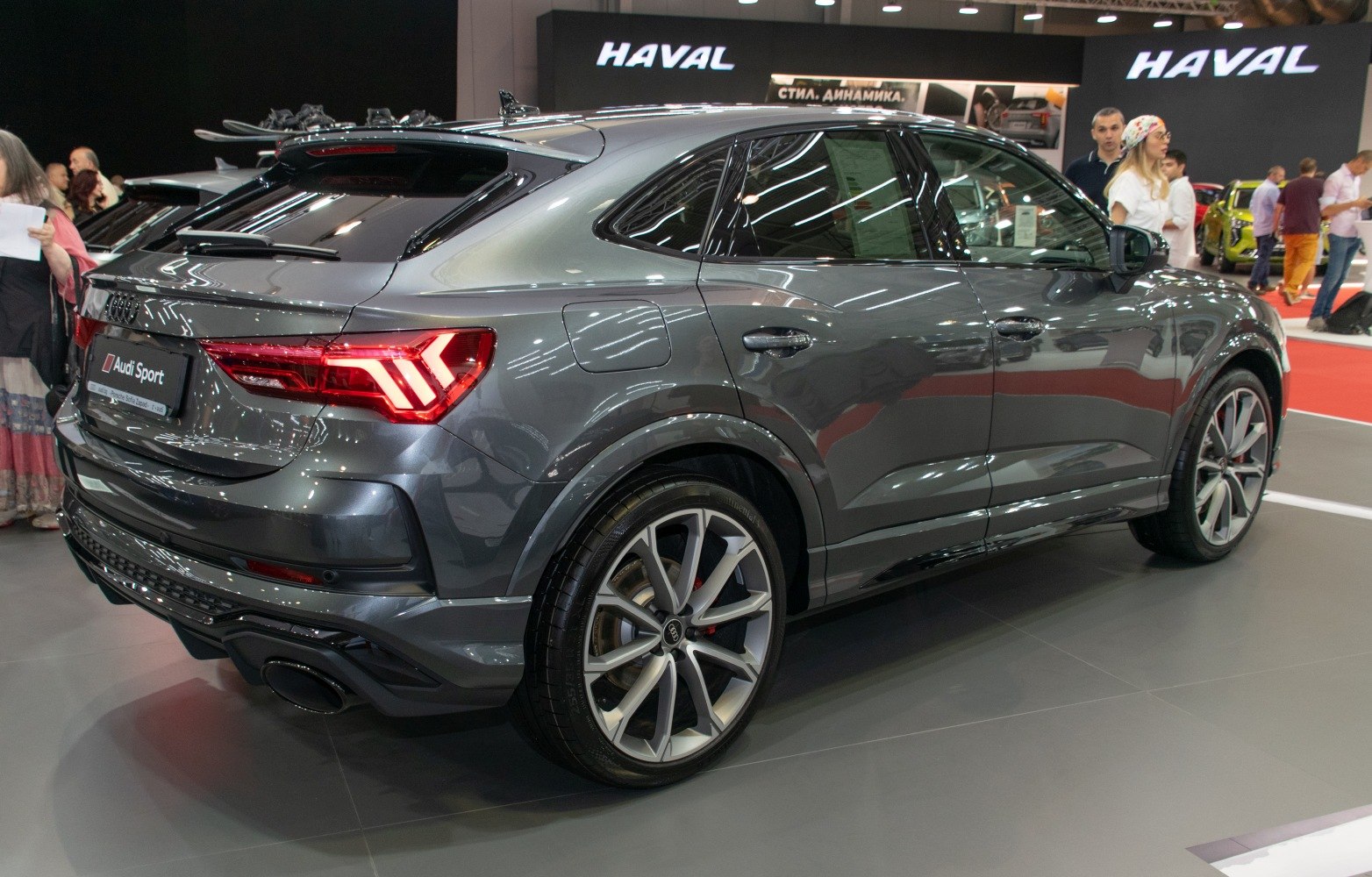 Rear side view of a sporty SUV with LED taillights and alloy wheels