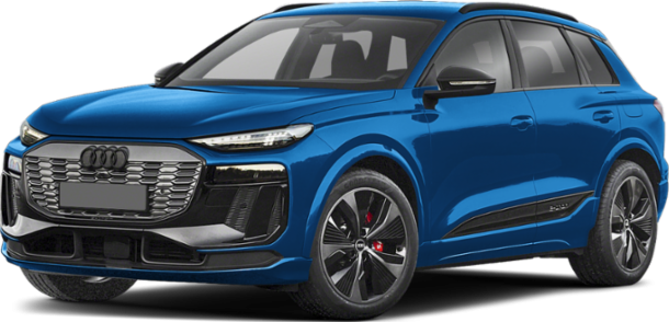 Front grille and LED headlights of a modern electric SUV