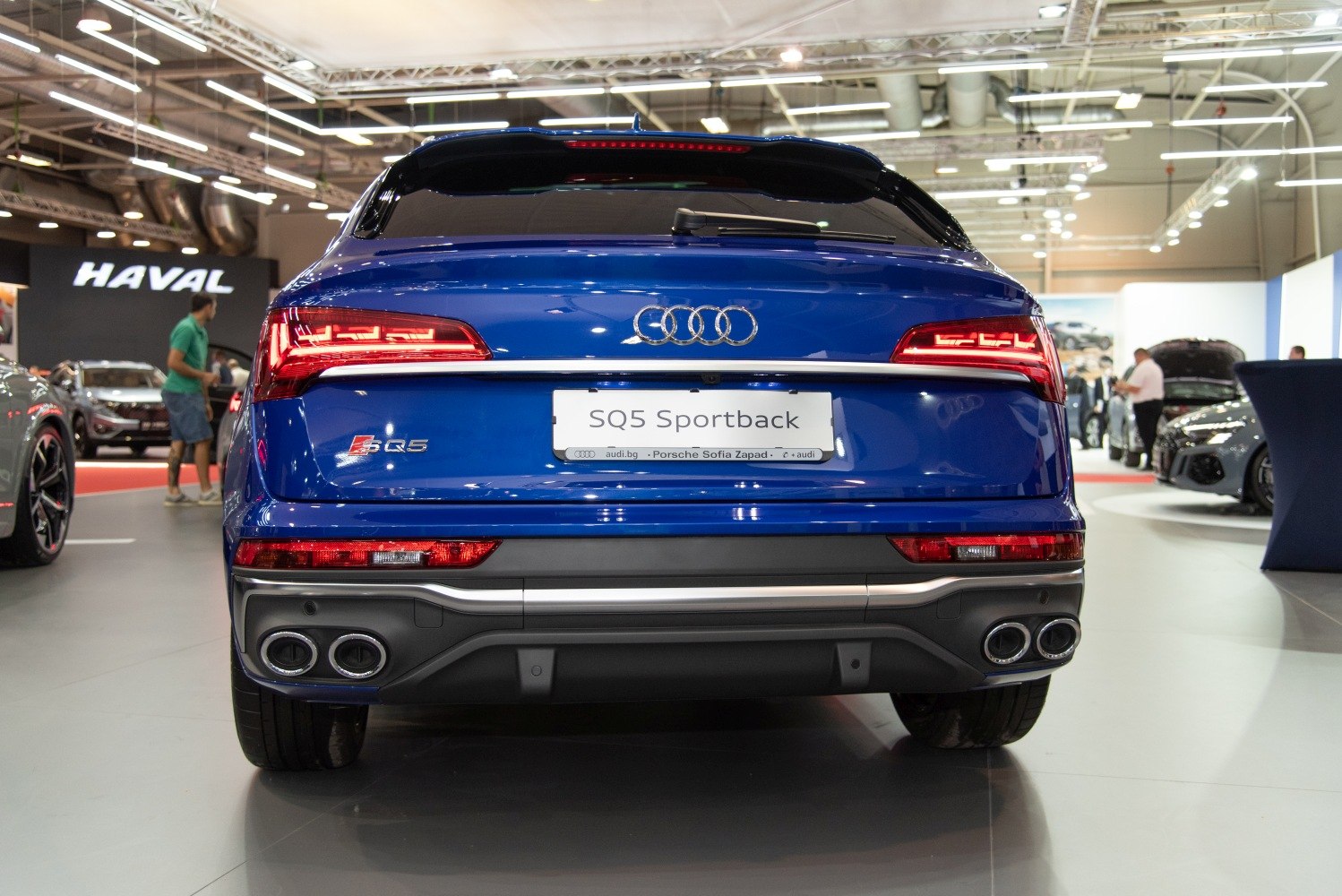 Rear view with LED taillights and quad exhaust tips